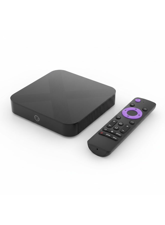 جهاز استقبال Sky Shine Android TV 4K Ultra HD | تلفزيون أندرويد مزود بتقنية Chromecast مدمجة، ومساعد جوجل، وواي فاي 5G، وبلوتوث، وجهاز تحكم عن بعد صوتي | جهاز بث ذكي مع كابل HDMI مجاني - Image 3