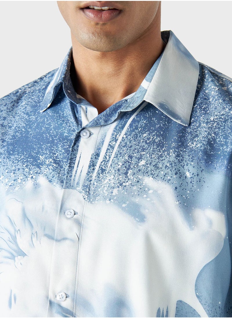 Iconic Textured Regular Fit Shirt  - Image 3