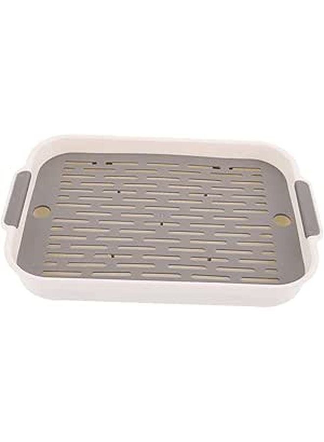 Large Square Tip Potty Tray Easy Clean Litter Box for Guinea Pigs Rabbits Small Animals - Image 1