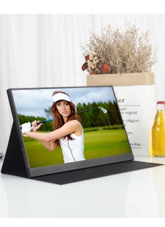 HILUKE 2.5K 60Hz 14'' Portable Gaming Monitor, FreeSync Compatible, 10Bit, HDR, Dual Speakers, HDMI USB-C, PC/PS5/Switch/XBOX, Built-in Kickstand with Cover, for Home/Office/Esports  - Image 2