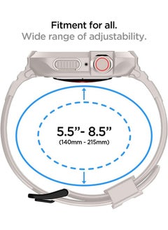 Spigen سوار Rugged Armor Pro لساعة Apple Series 9 / 8 /7 (45 ملم) والسلسلة 6/SE2/SE/5/4 (44 ملم) مع غطاء حماية - بيج داكن  - Image 4