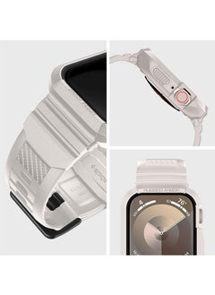 Spigen سوار Rugged Armor Pro لساعة Apple Series 9 / 8 /7 (45 ملم) والسلسلة 6/SE2/SE/5/4 (44 ملم) مع غطاء حماية - بيج داكن  - Image 5