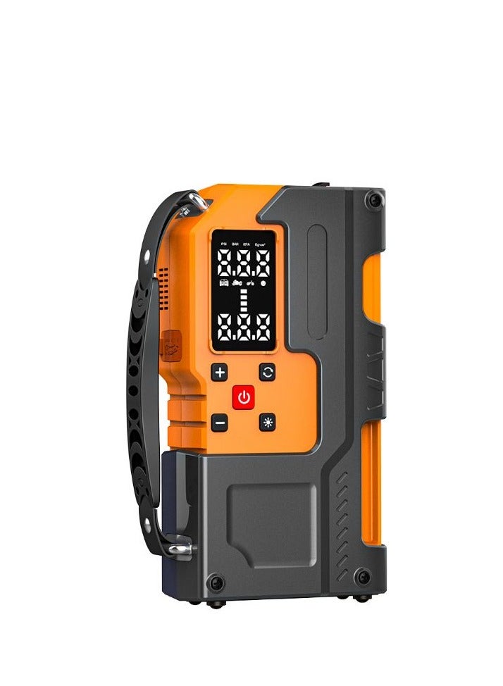 Generic Jump Starter With Tire Inflator Portable Air Compressor Car Air Pump 150PSI Cordless 22 Cylinder Air Inflation with Lighting, Power Bank, Fits Car Tires, Motorcycles, Bikes, Balls  - Image 1
