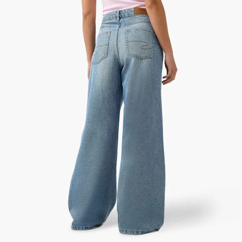 Lee Cooper Lee Cooper Wide Leg Jeans with Pockets