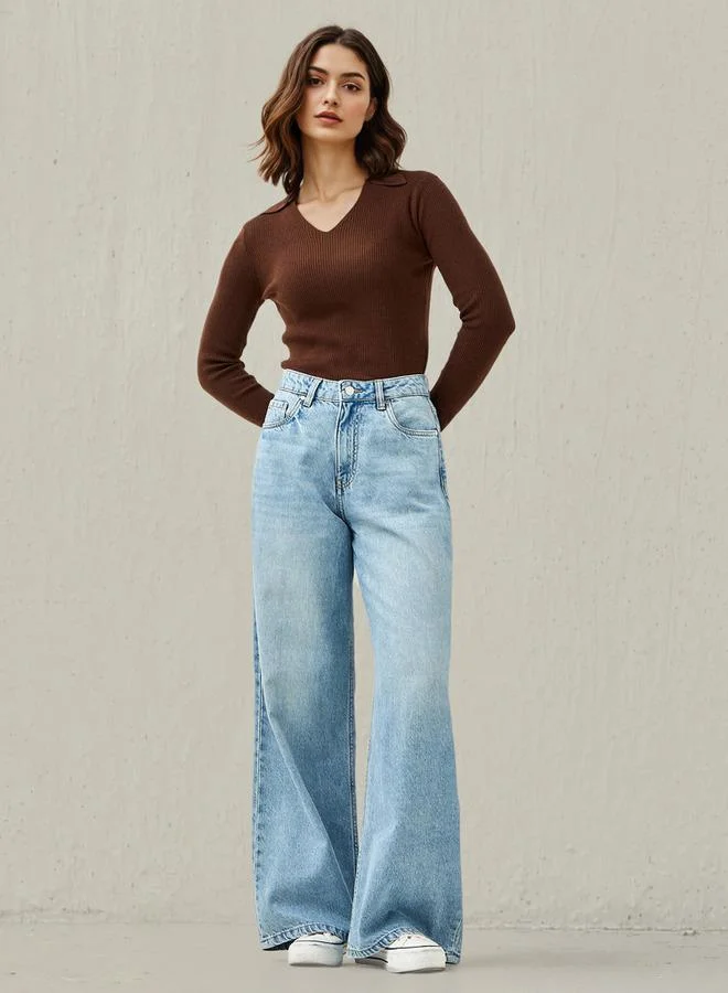 Lee Cooper Lee Cooper Wide Leg Jeans with Pockets