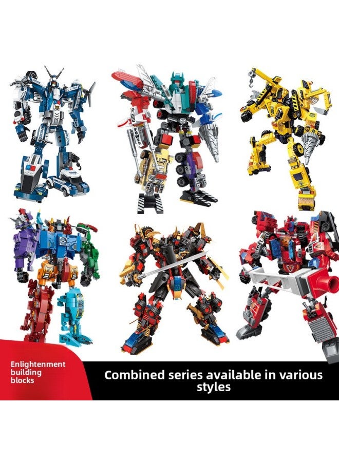 Enlightenment Building Blocks Compatible With Lego Toys Children's Puzzle Assembled Small Particles Boys' Fit Robot Boxed Puzzle-Color:Type 09 Armored Vehicle 8 Boxes (enlightenment 1803)  - Image 2