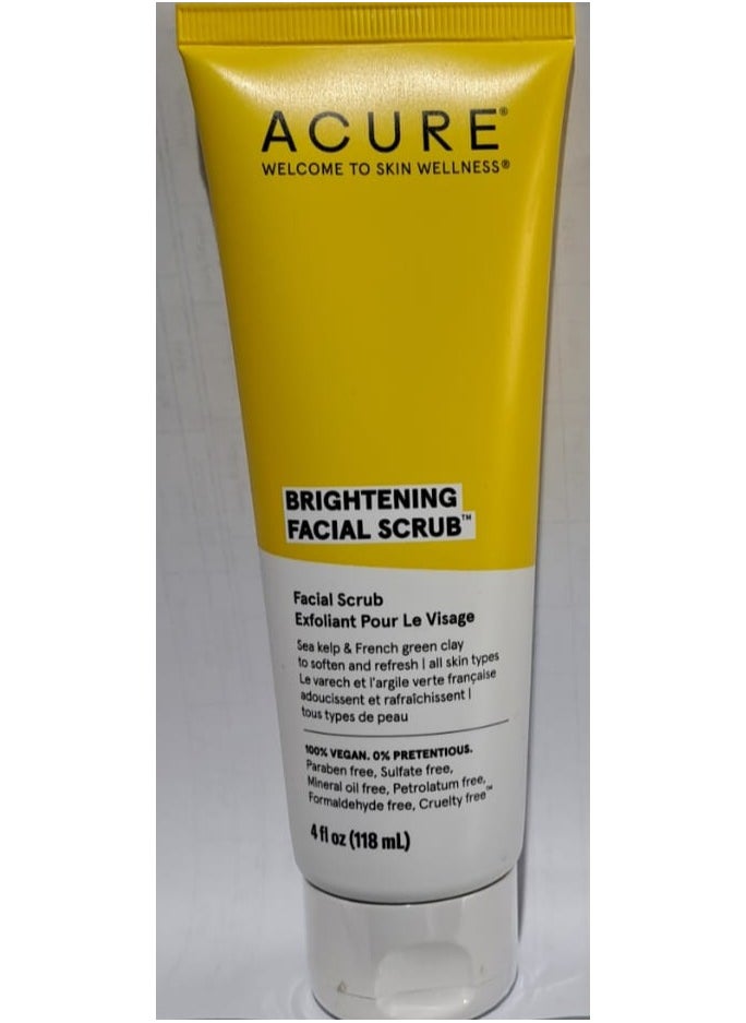 Acure Brightening Facial Scrub 118ml  - Image 1