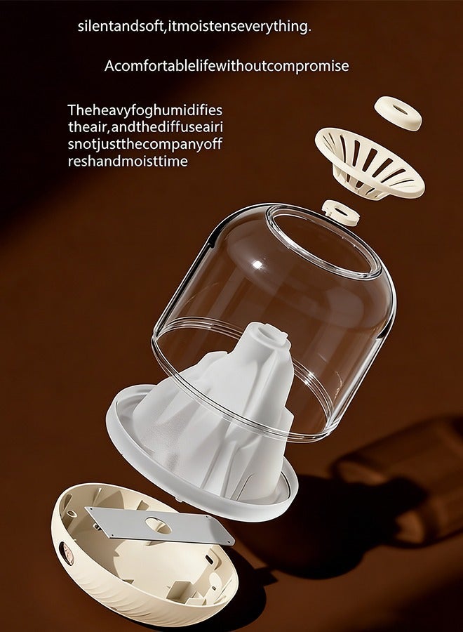 DESINO 9000ml Top-Inlet Humidifier, Suitable for Bedrooms, USB Powered Air Humidifier - Cold Mist Humidifier, 3-Level Mist Adjustment, Can Add Essential Oil Fragrance, Quiet Design, Suitable for Bedrooms, Nursery Rooms, Plants, Large Rooms, etc. - Image 3