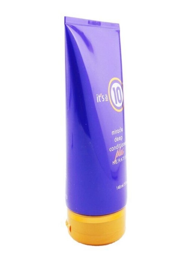 إتس آ تين It's a 10 Miracle Deep Conditioner Plus Keratin، لتجديد الشعر، الكيراتين والصبار، حماية من الحرارة، شعر ناعم ولامع 5 أونصة سائلة  - Image 2