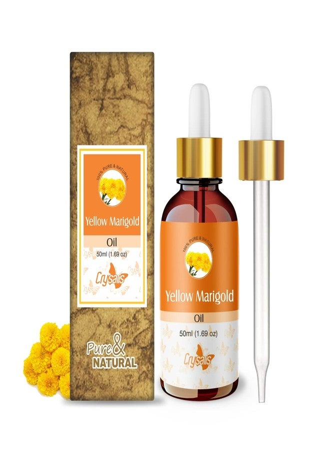 Crysalis Yellow Marigold (Calendula Officinalis) Oil | Pure & Natural Undiluted Organic Standard/Steam Distilled Oil/Repairs Skin Damage, Rashes, Exfoliates Dead Skin - 50ml - Image 1