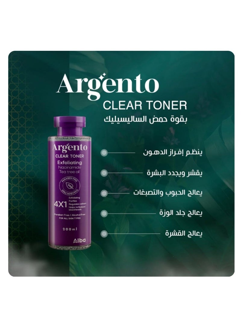 Argento clear 200 ml + toner 200 ml+ night cream 60 gm + eye contour cream 30 g - Image 3