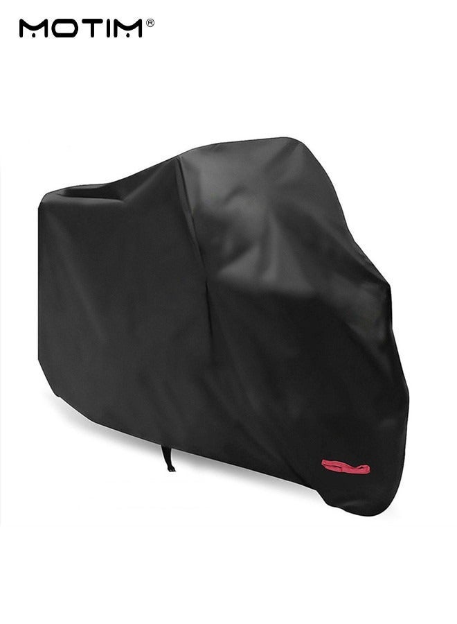 موتيم غطاء دراجة نارية، غطاء دراجة نارية 210D Oxford، غطاء دراجة، 220*95*110 سم، حماية من الأشعة فوق البنفسجية، مقاوم للماء والغبار، واقي دراجة نارية خارجي من المطر، حماية كاملة - Image 1