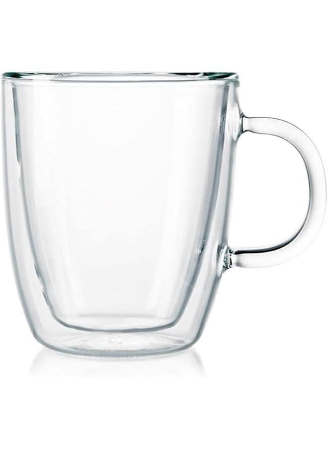 HOOKOR 350ml Double Wall Insulated Mug, High-Heat Borosilicate Glass, Set of 6, Clear,Insulated Coffee Glass,Cappuccino Cups,Tea Cups,Latte Cups,Beverage Glasses Heat Resistant  - Image 3