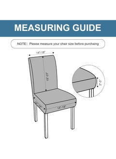 Hihonor Waterproof Chair Covers for Dining Room, Stretch Jacquard Dining Chair Slipcovers Removable Washable Chair Protector for Kitchen, Hotel, Restaurant, 6 PCS (Dark Gray)  - Image 2