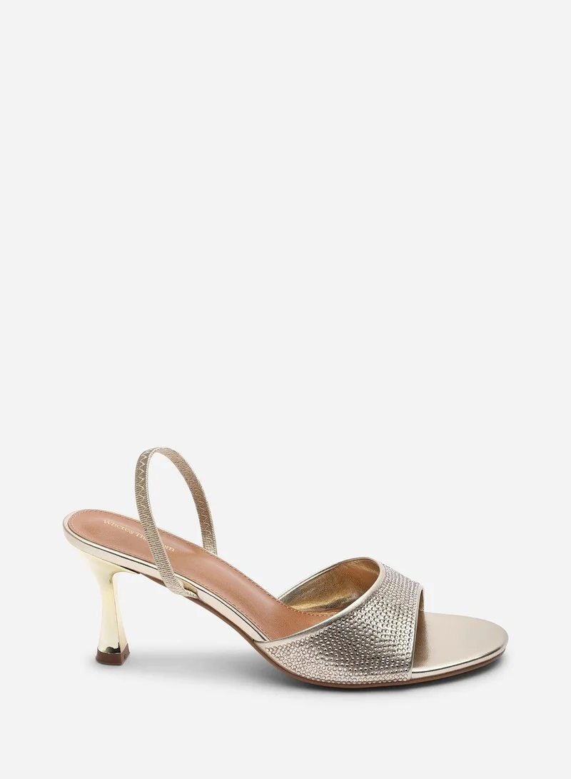 Where's That From Harmony Open Toe Mid Heel Sandal with Sling back
