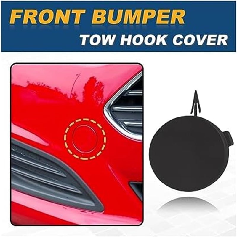 QASULER Tow Hook Eye Cover for Ford Fiesta 2012-2017 - Image 3