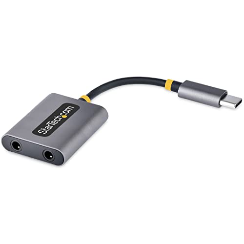 Startech.com USBCAUDIOSPLITTER Usbc Headphone Splitter Adap Usb C To Dual 35mm Audio Adapter - Image 1