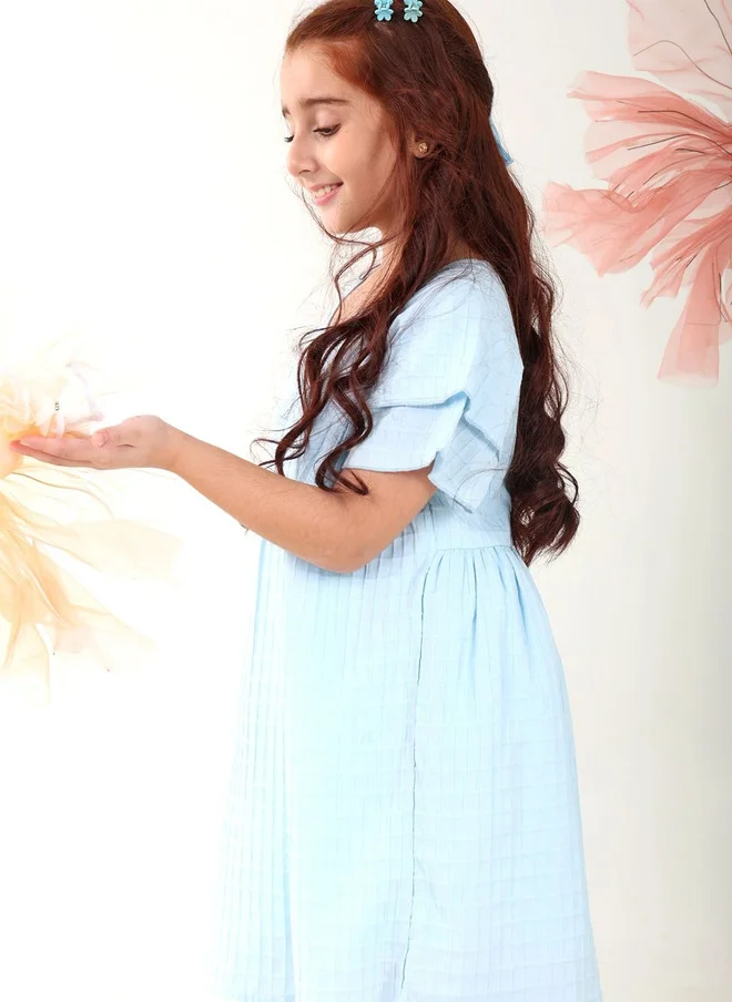 بونكيدز BONKIDS A-Line Midi Dress in Blue