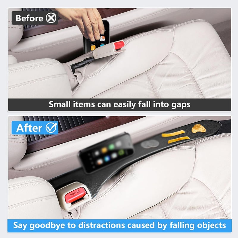 2Pack Car Seat Gaps Filler Organizer Universal Fit Car Truck SUV to Block The Gaps Between Seat and Console Front Seat Storage Car Accessories Interior - Image 4