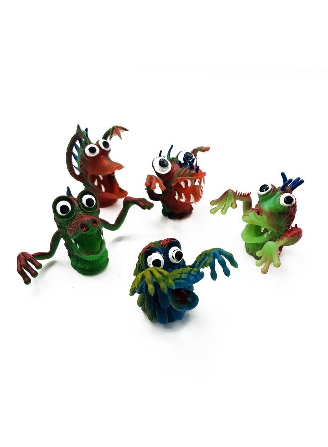 PVC الأطفال لعبة الاصبع الوحش دمية دمية مضحك الدعائم طلاب المدارس الهدايا الطرفية-اللون: 5/مجموعة - Image 2