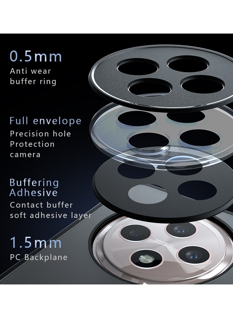 جراب حمايه اسود مط غير لامع ومقاوم للصدمات متوافق مع Oppo Reno 12F (أسود) - Image 2