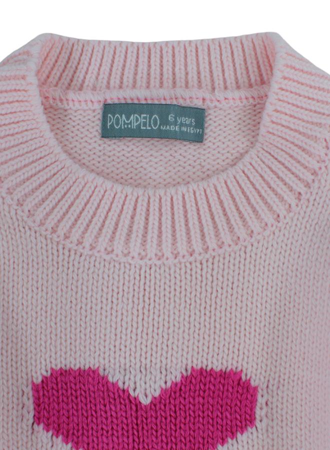 Pompelo Girls Wool Pullover – Hearts Design - Image 3