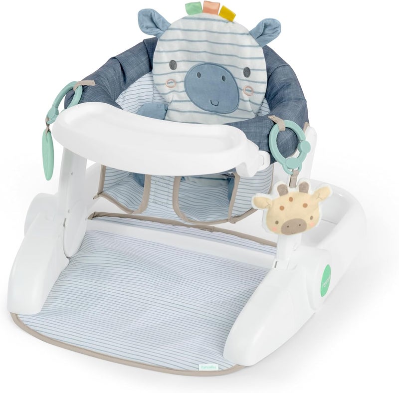 - Prop Spot Learn-to-Sit Floor Seat for Baby, Removable Tray, 2 Linkable Toys, Tummy Time Mat, Unisex, for Ages 4-12 Months - Casi - Image 1