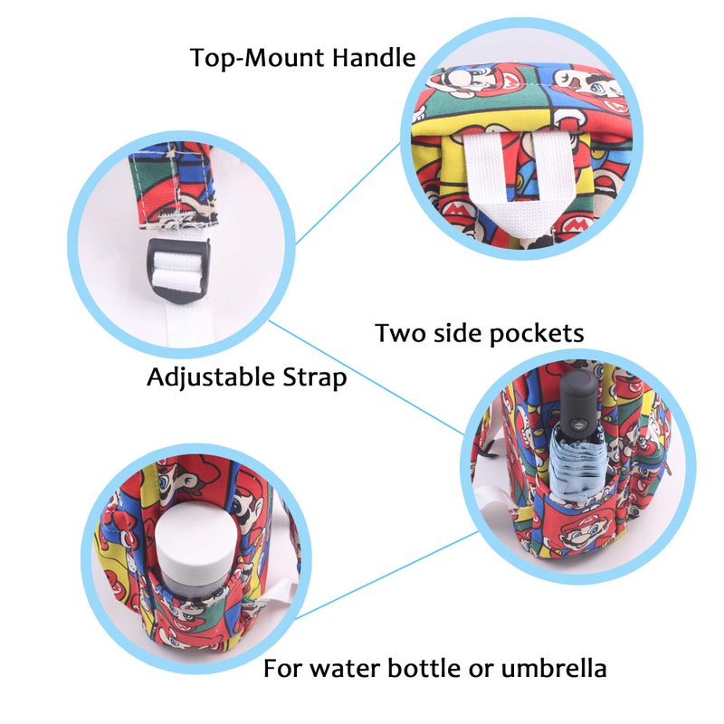 Finex Mario Star Bros Canvas Casual Daypack With 15 In Laptop Storage Compartment - Image 4