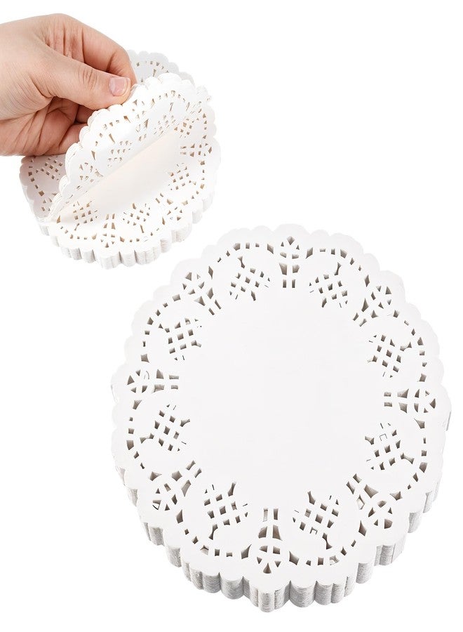 salbsever 140 Pcs White Paper Doilies, Doilies for Dessert Trays 5 Inch Round Doily Paper for Food,Cakes, Desserts, Crafts, and Table Decorations - Image 1