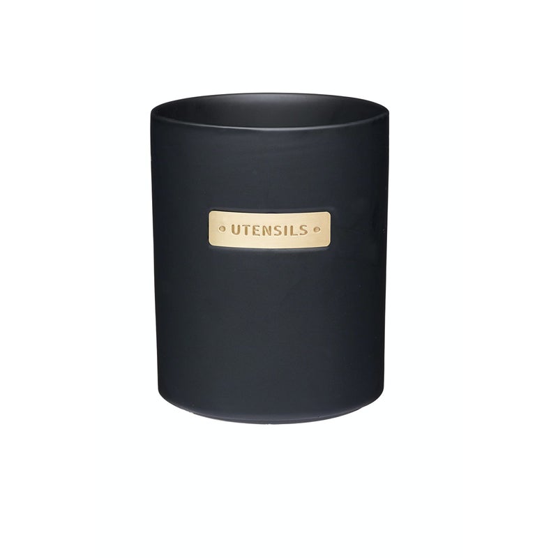 Master Class MasterClass MCUTENSILCOP Stoneware and Brass Effect Kitchen Utensil Holder Black 118 x 118 x 152 cm 