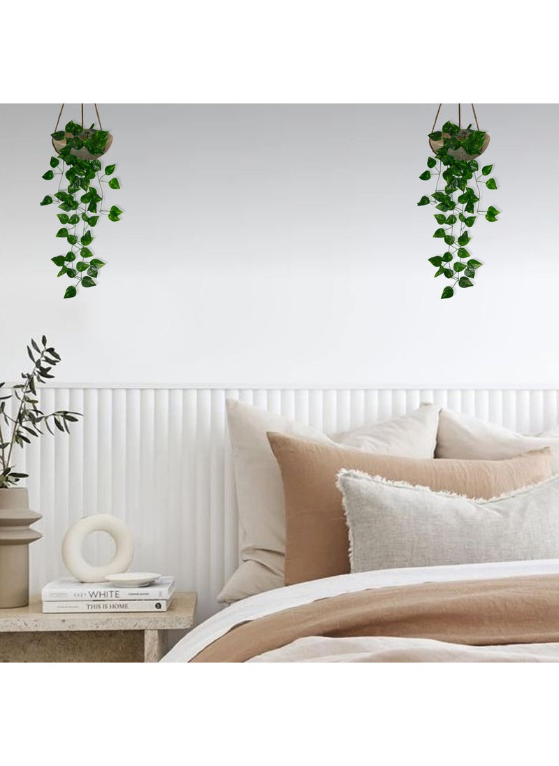 DecoreBugs DecoreBugs Artificial Plants Leaves Hanging Ivy Garlands Plant Greenery Vine Creeper Home Decor Door Wall Balcony Decoration Party Festival Craft Pack of 6  - Image 5