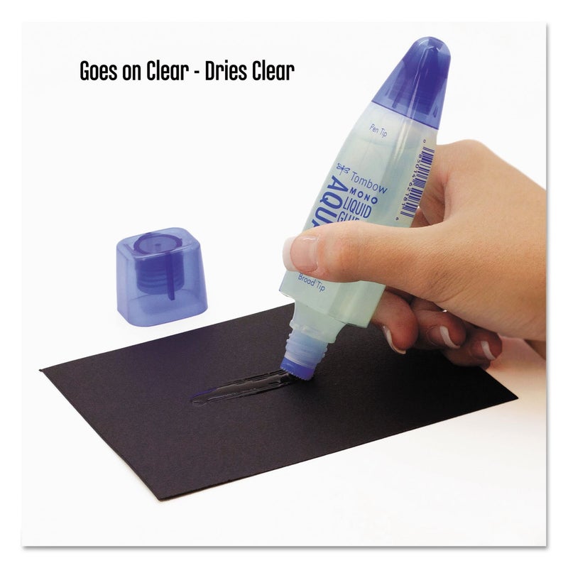 Tombow Tombow 52180 MONO Aqua Liquid Glue 169 Ounce 1Pack Dual Tip Dispenser for Precise to Full Coverage Application that Dries Clear - Image 2