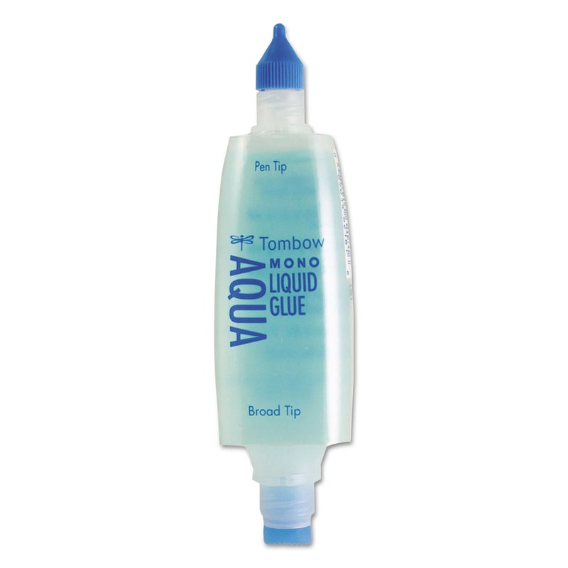 Tombow Tombow 52180 MONO Aqua Liquid Glue 169 Ounce 1Pack Dual Tip Dispenser for Precise to Full Coverage Application that Dries Clear - Image 1