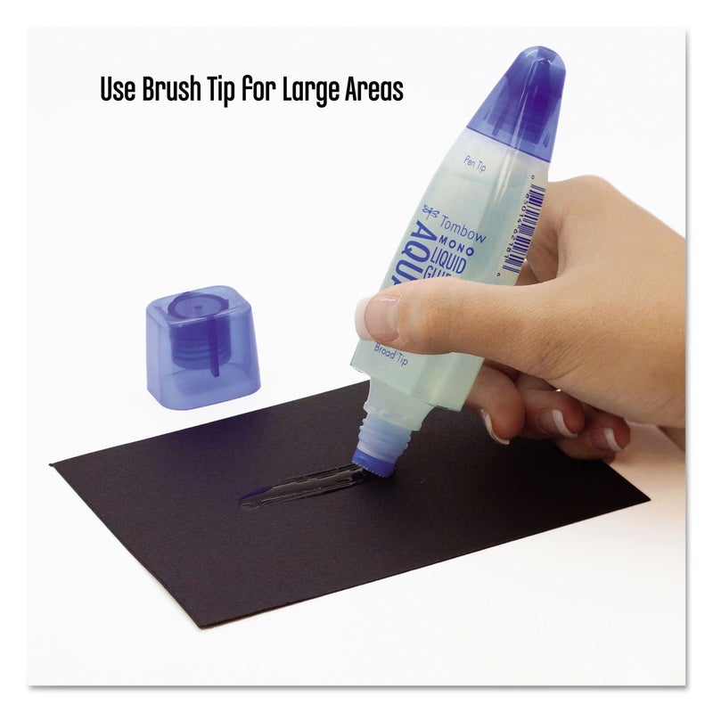 Tombow Tombow 52180 MONO Aqua Liquid Glue 169 Ounce 1Pack Dual Tip Dispenser for Precise to Full Coverage Application that Dries Clear - Image 3
