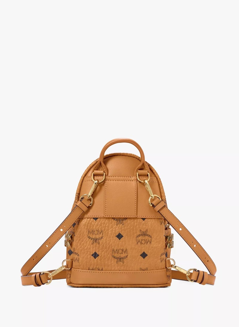 MCM Stark Bebe Boo Side Studs Backpack in Visetos - Image 2