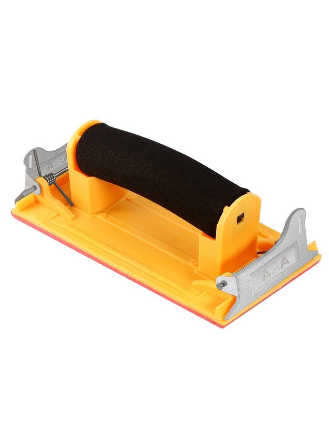 Futurekart Handle Sander with Sponge Holder Manual Detail Sanders Soft Grip Handle Sander Tool - Yellow - Image 1