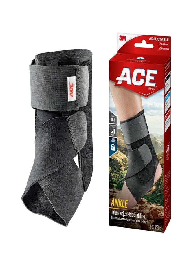 آيس مثبت الكاحل الفاخر من ACE، قابل للتعديل، أسود، عبوة واحدة - Image 1