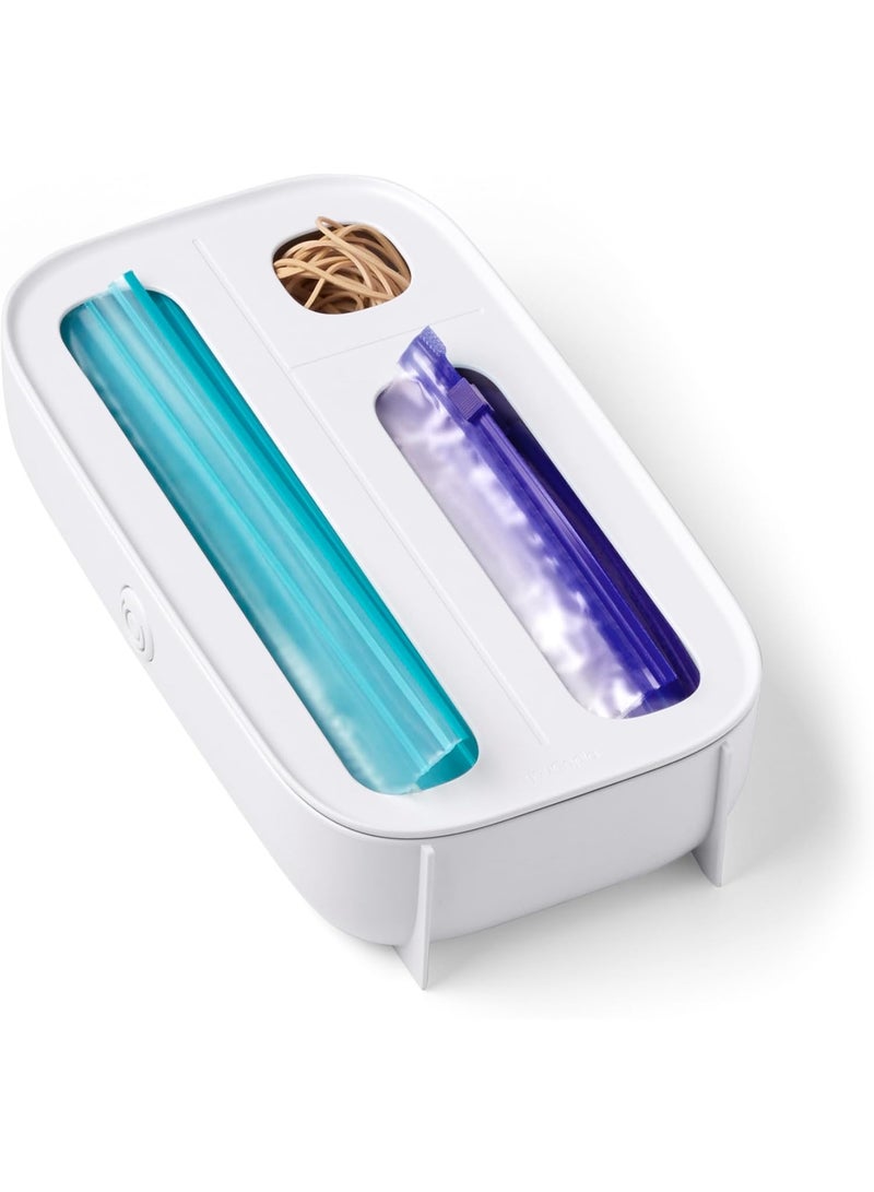 يوكوبيا YouCopia StoraBag Drawer Food Bag Dispenser, 3-Slot Plastic Ziploc Bag Organizer for Kitchen, Holds Food Storage Bags, Freezer Bags, Snack Bags, BPA-Free, Easy to Clean - Image 1