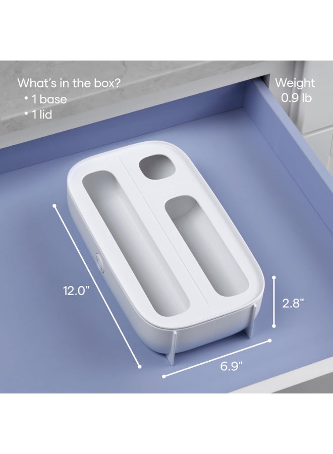 يوكوبيا YouCopia StoraBag Drawer Food Bag Dispenser, 3-Slot Plastic Ziploc Bag Organizer for Kitchen, Holds Food Storage Bags, Freezer Bags, Snack Bags, BPA-Free, Easy to Clean - Image 3