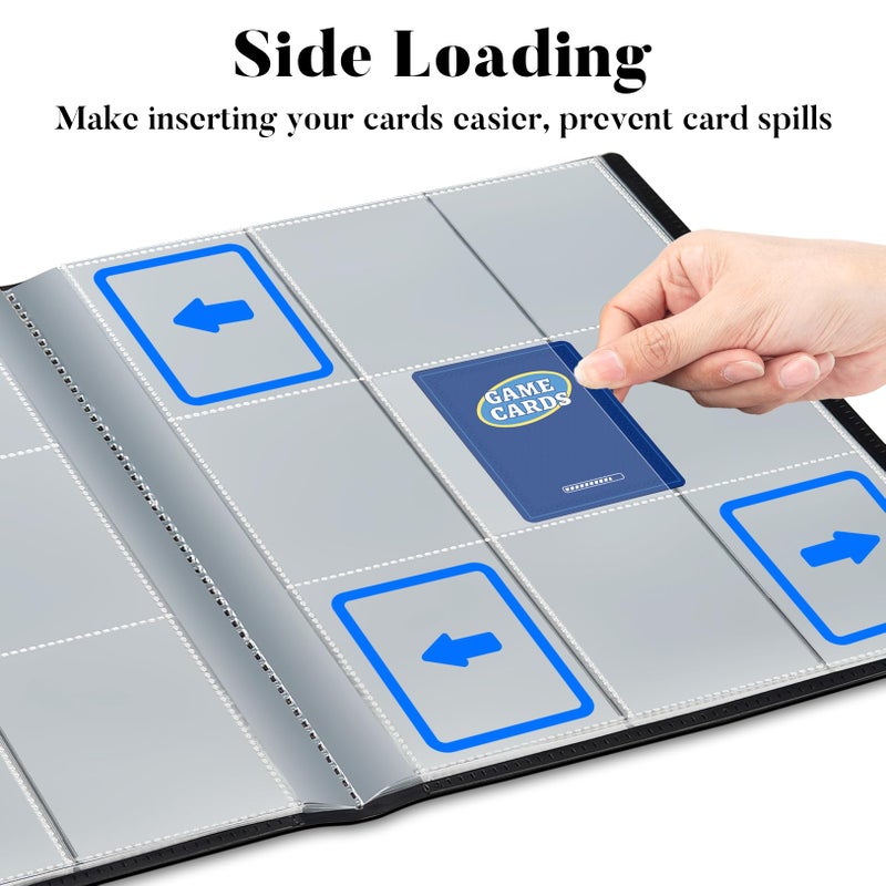 Fabmaker Card Binder 9 Pocket, Fabmaker 396 Pockets Trading Card Binder, Premium Collector Card Album for Standard Cards, Side Loading Card Collection Folder for Game Cards, Sport Cards, Purple - Image 5