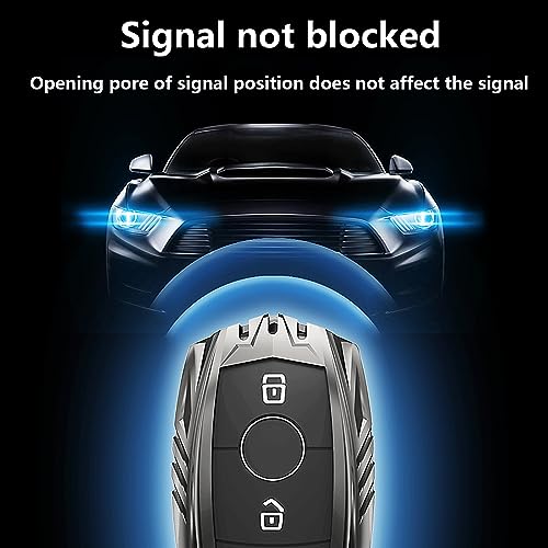 SLAKNOK for Mercedes Benz Key Fob Cover with Keychain,Zinc Alloy Protection Key Case Compatible with 2019-2021 A-Class C-Class G-Class 2017-2022 E-Class 2018-2021 S-Class Key shell Accessories - Image 5