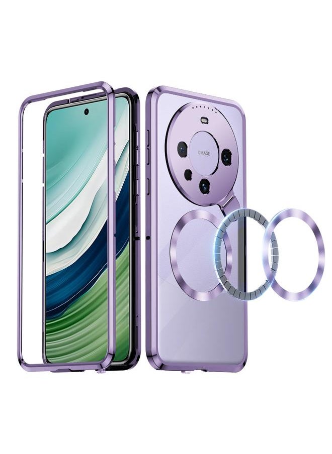 erorex - For Huawei Mate 60 Aromatherapy Holder Single-sided MagSafe Magnetic Phone Case(Purple) - Image 1