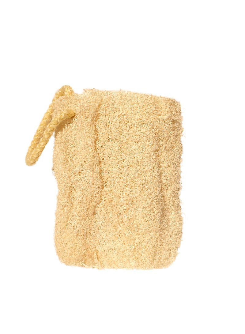 Veluora Natural Loofah Bath Mitt, 100% Organic Exfoliating Glove, Natural Colour, 14 x 18 cm, with Hanging Loop for Body Cleansing - Image 4