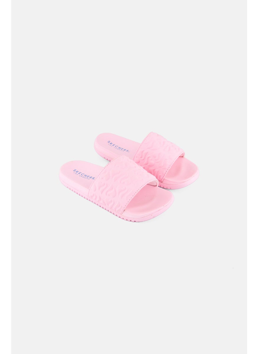 SKECHERS Kids Girl Gambix III Style Hype Slip On Slide, Pink  - Image 1