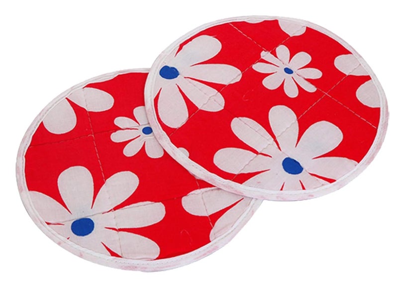 Kuber Industries Kuber Industries Cotton 4 Pieces Roti CoverChapati CoverRoti Rumals Red 2 Piece Top 2 Piece BottomCTKTC032556  - Image 4