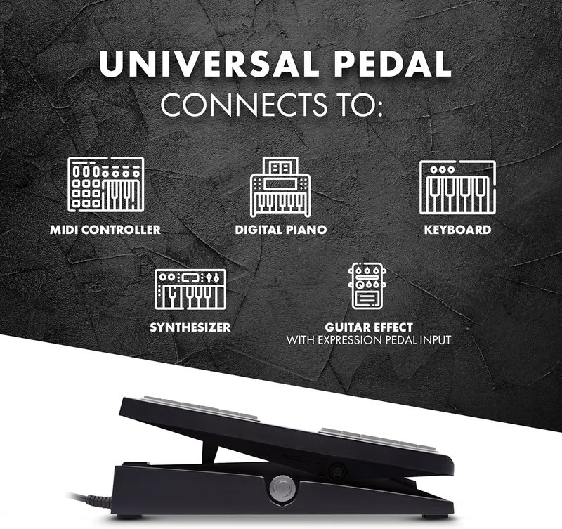 M-Audio EX-P | Universal Expression Pedal for Keyboards, MIDI Keyboards/Controllers and Supported Guitar Effects Pedals - Image 2