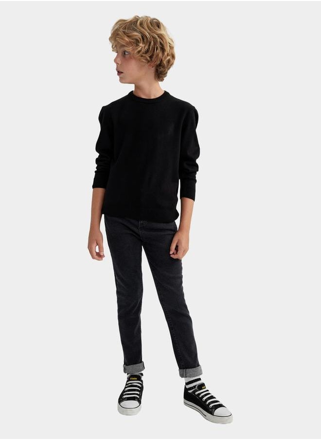 DeFacto - Regular Fit Crew Neck Knit Sweater by Styli - Image 1