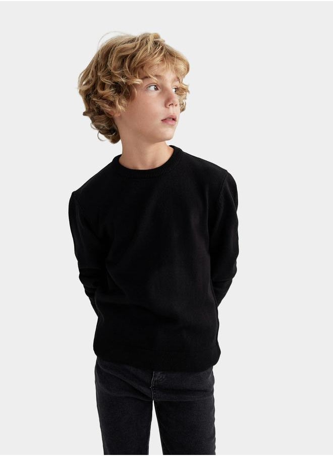 DeFacto - Regular Fit Crew Neck Knit Sweater by Styli - Image 1