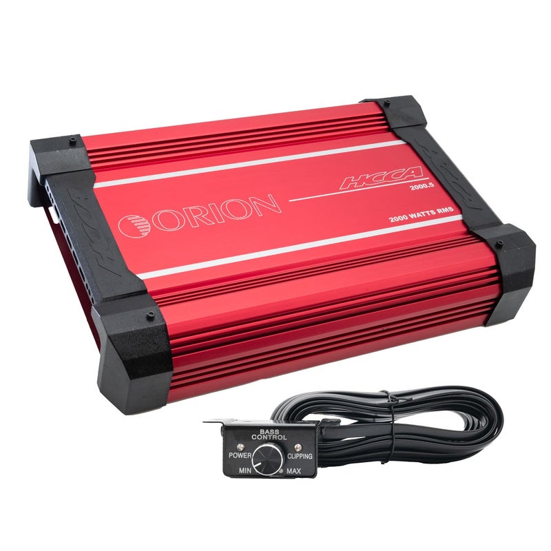 Orion HCCA Series HCCA20005 High Performance 2000W RMS 5Channel Class ABD Amplifier 1 Ohm Stable LowHigh Pass Crossover Bass Boost Control MOSFET Power Supply with Bass Knob Made in Korea