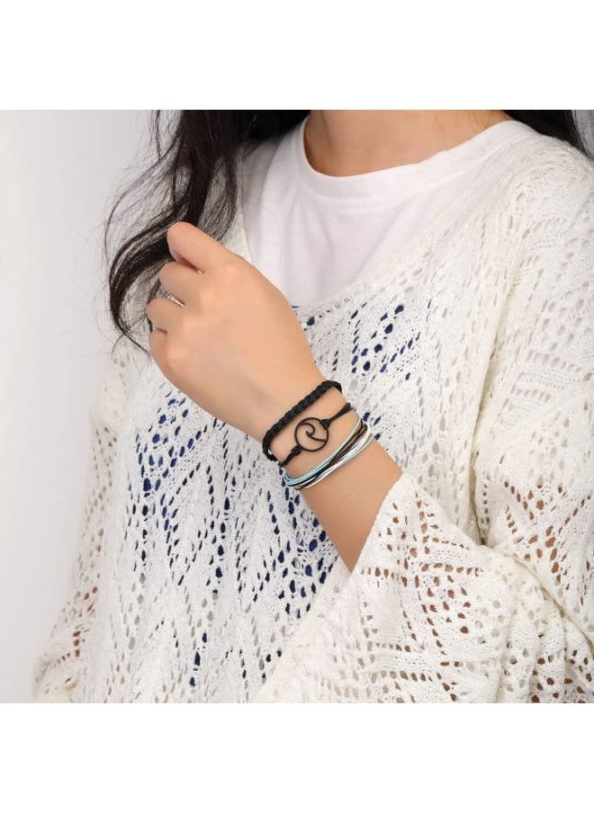 Generic - Starain Vsco Metal Boho Handmade Waterproof Adjustable Braided String Wave Bracelets Set for Women - Image 1
